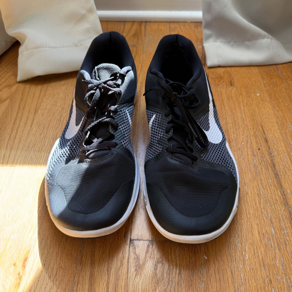Nike Flex Control Mens 12 Wide Black White Cross Training Shoes 898460-010